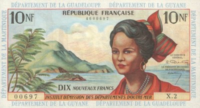 10 франков, Французские Антильские острова, 1963г..jpg