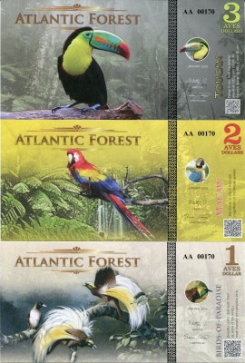 ATLANTIC FOREST SET 3 PCS 1 2 3 AVES DOLLARS BIRDS 2015 UNC.jpg