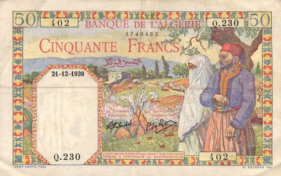 50 франков, Алжир, 1939г..jpg