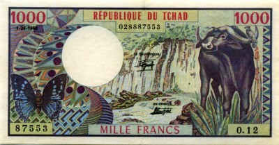 1000 франков, Чад, 1980 г..jpg
