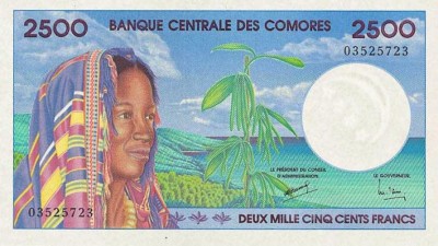 2 500 франков, Коморские Острова, 1997 г..jpg